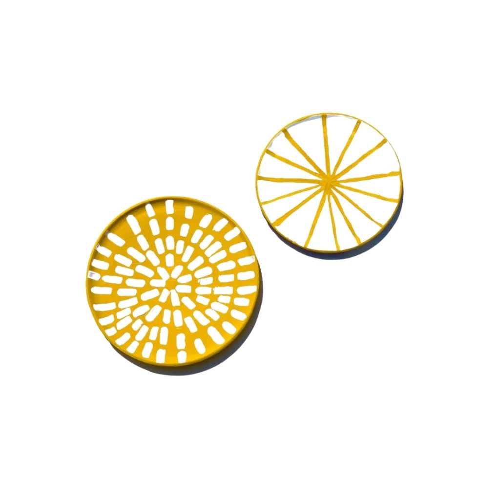 Contemporary Sun Wall Plate - Yellow image