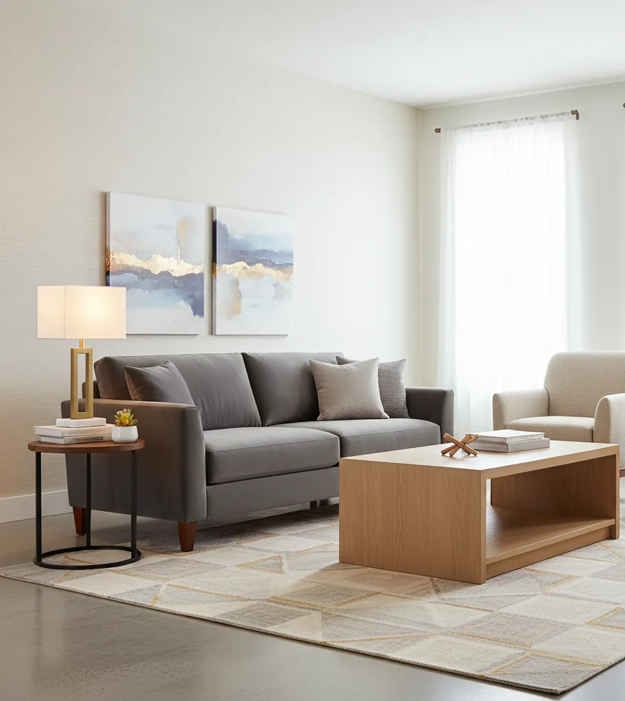 Gold And White Table Lamp - YL1092 1