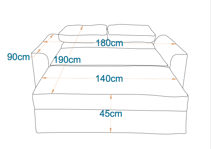Chicago Pull Out Sofa Bed - Fully Upholstered 4