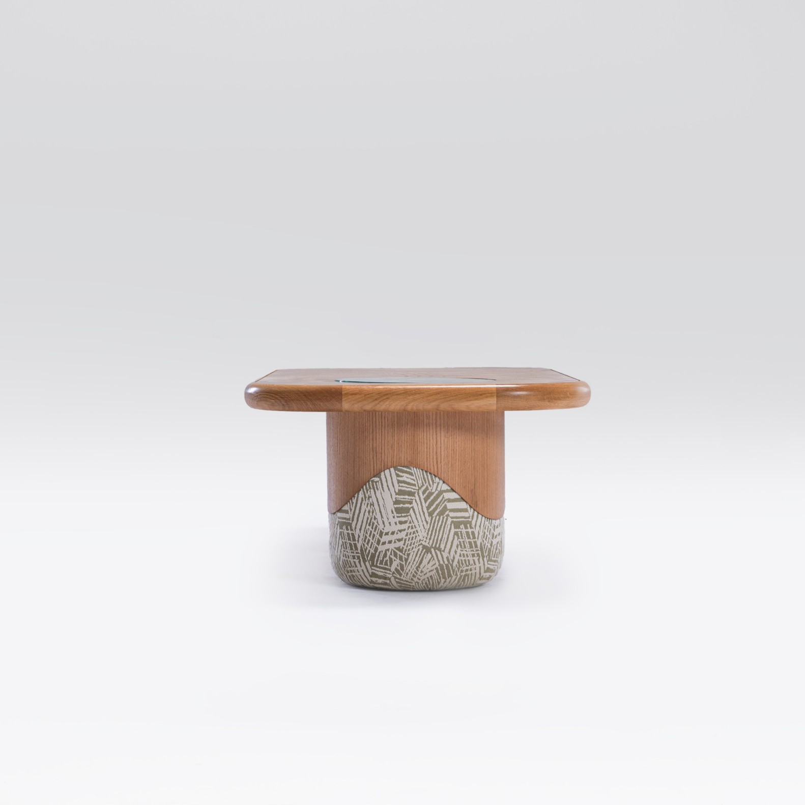 Jamila Beech Wood Coffee Table With Glass Top 1
