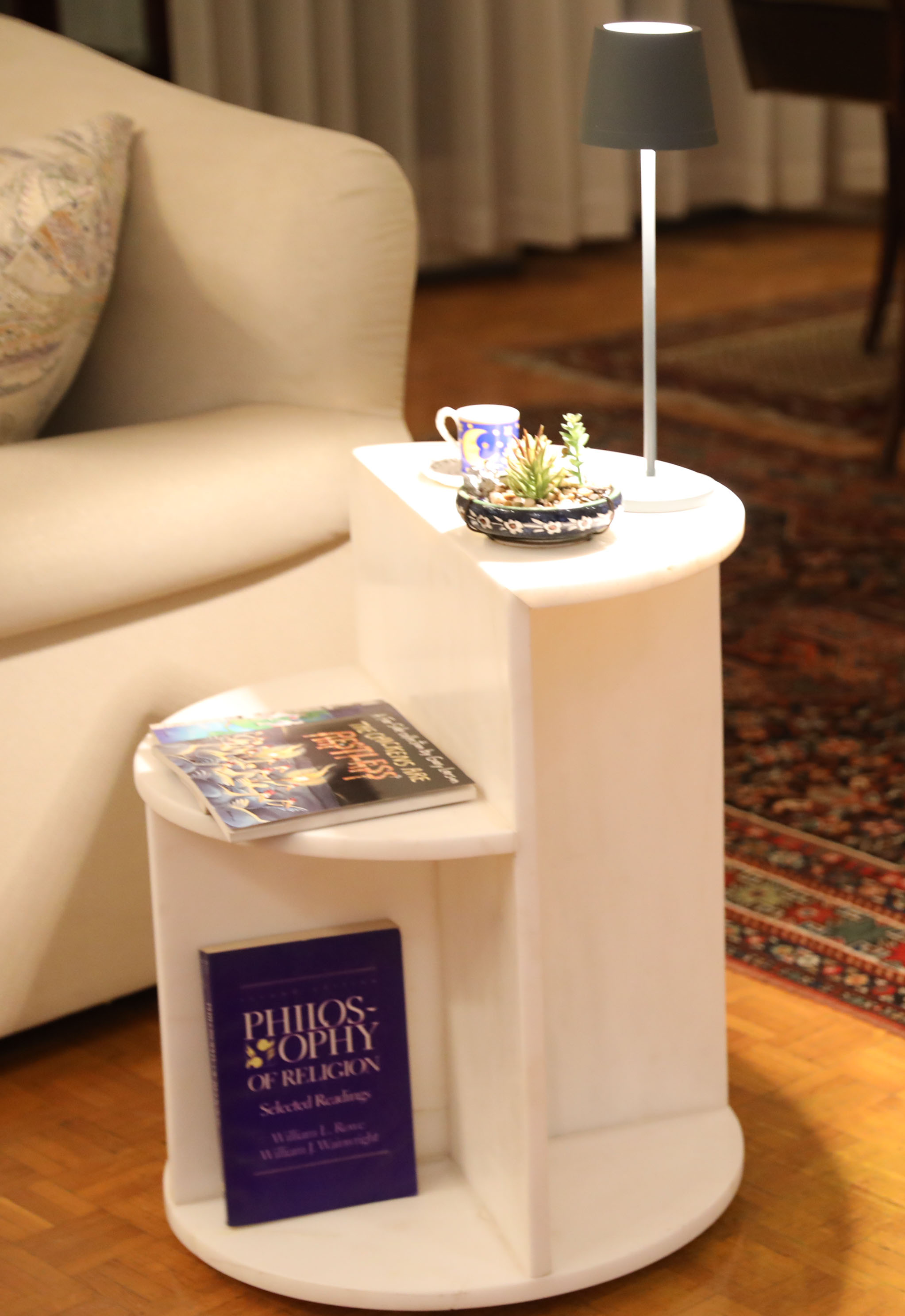White Marble Side table 1
