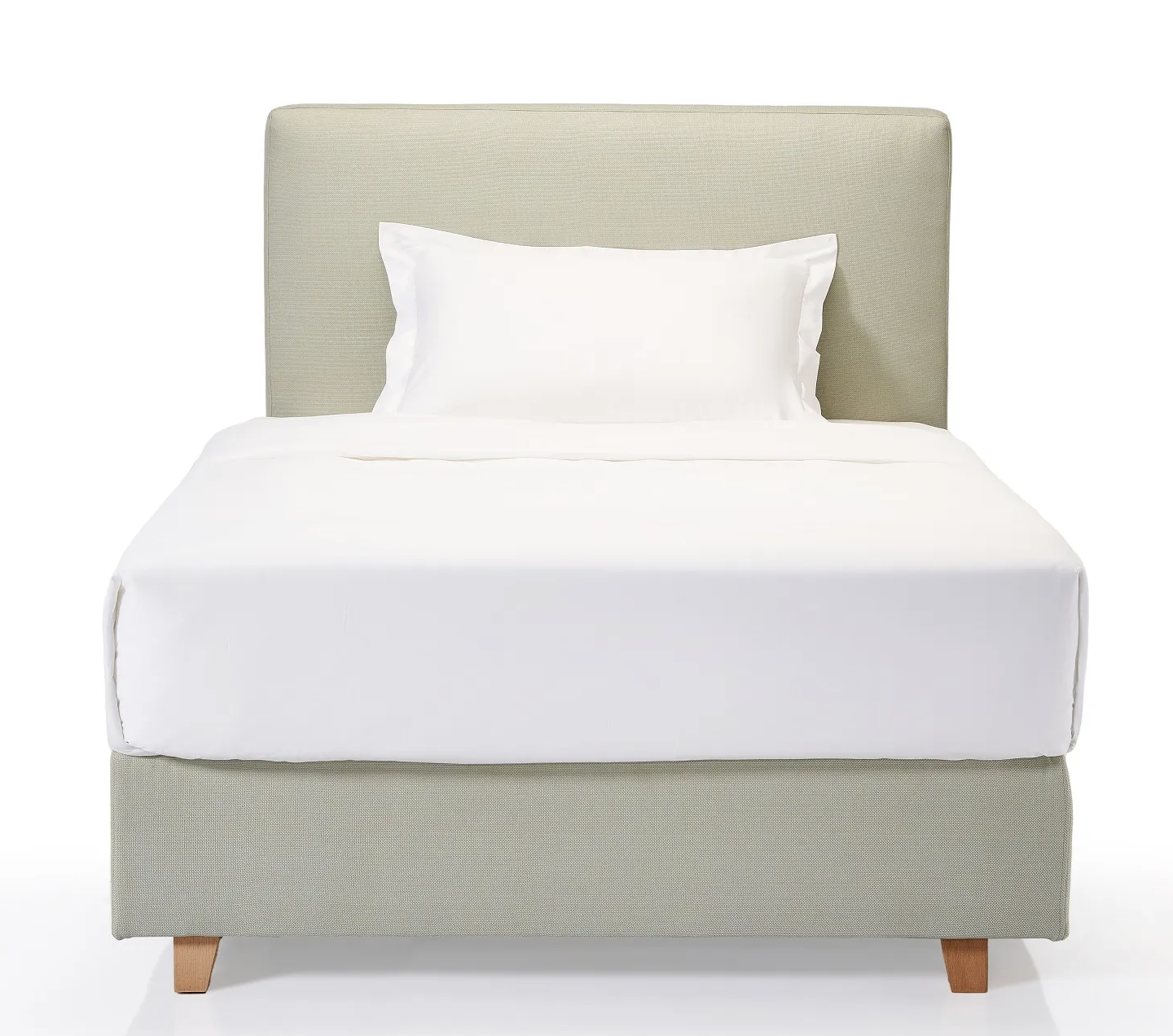 Lino Upholstered Bed With Beech Legs 1