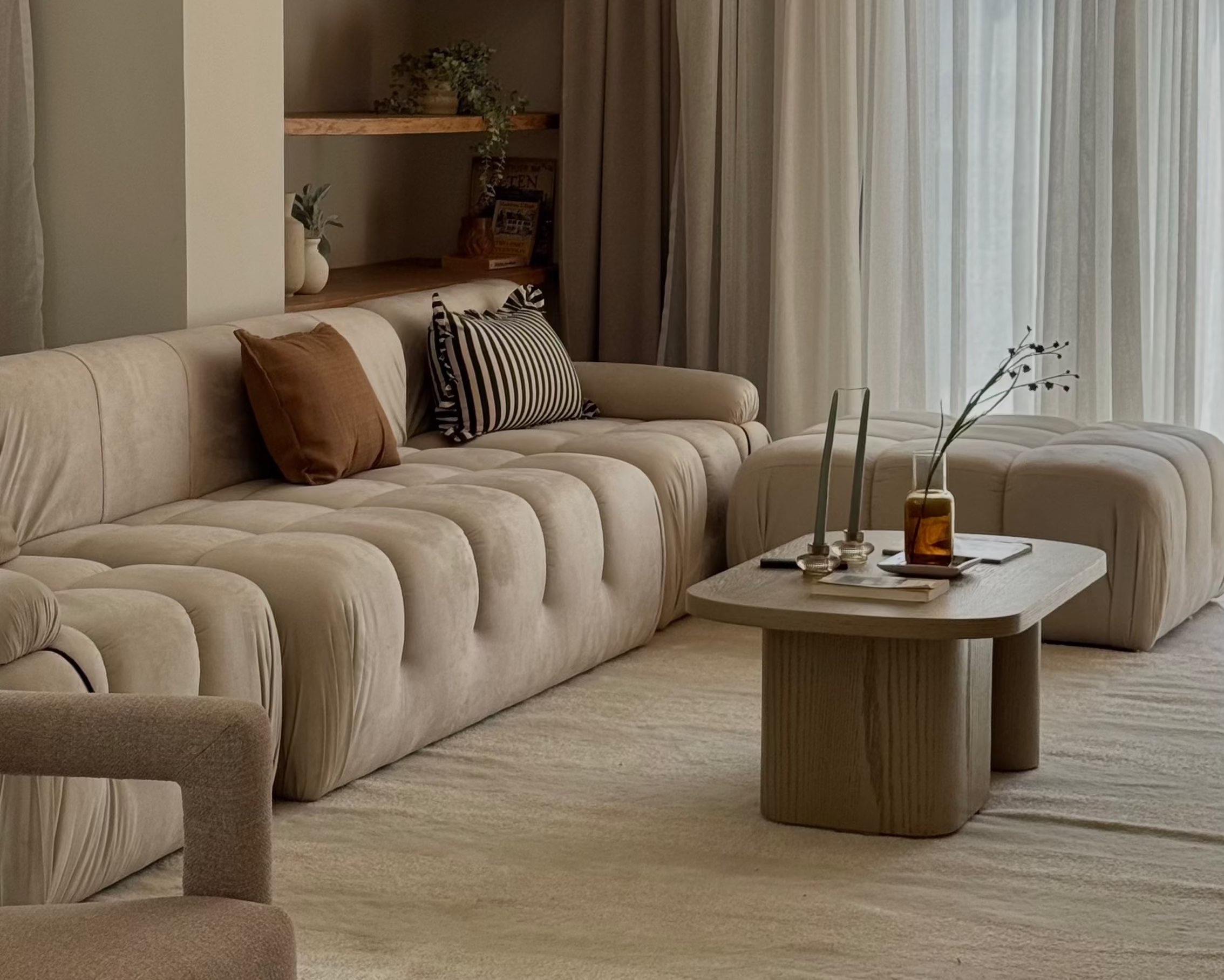 Puffy Modular L-Shape Couch 1