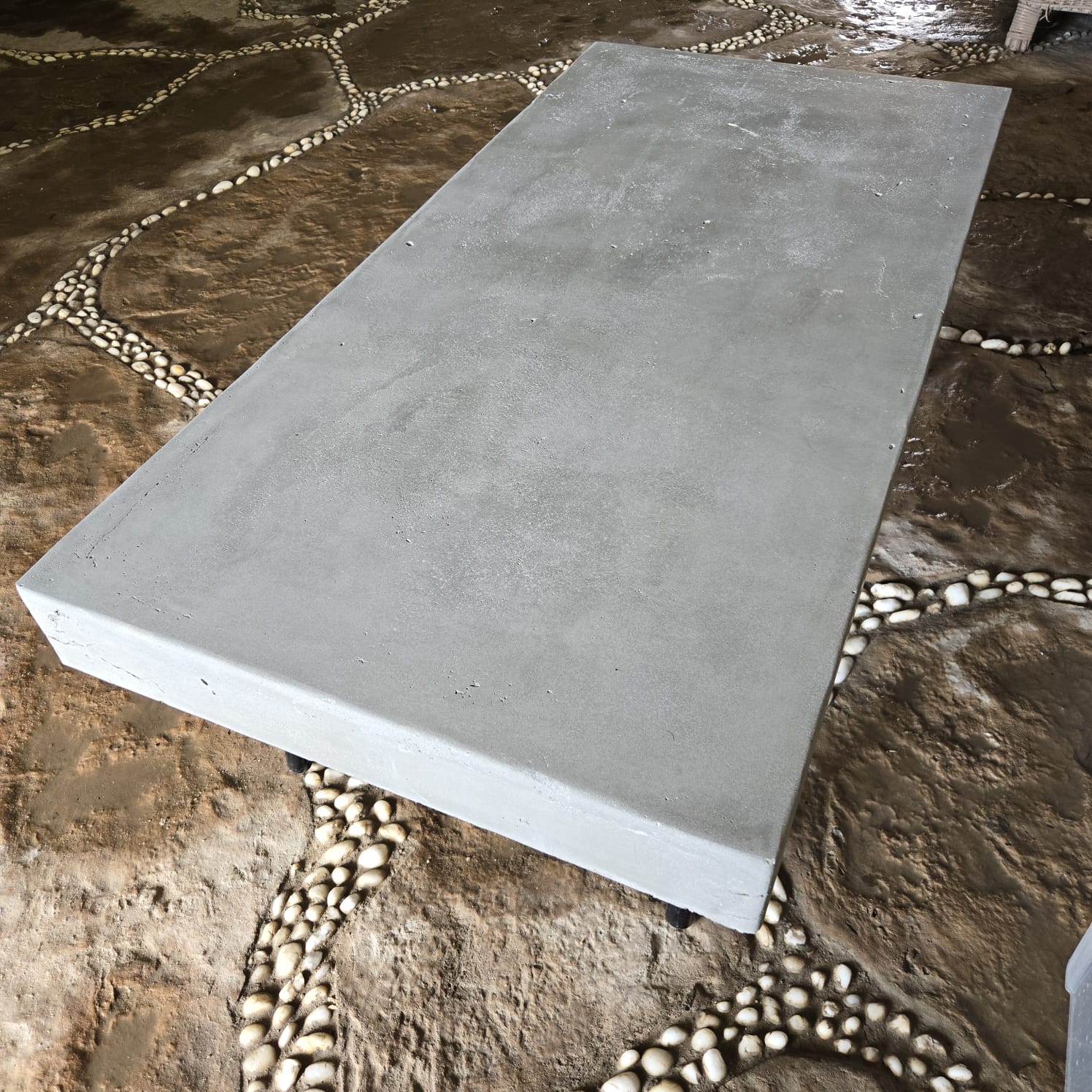 In & Out Coffee Table - Concrete Top & Wooden Legs 3