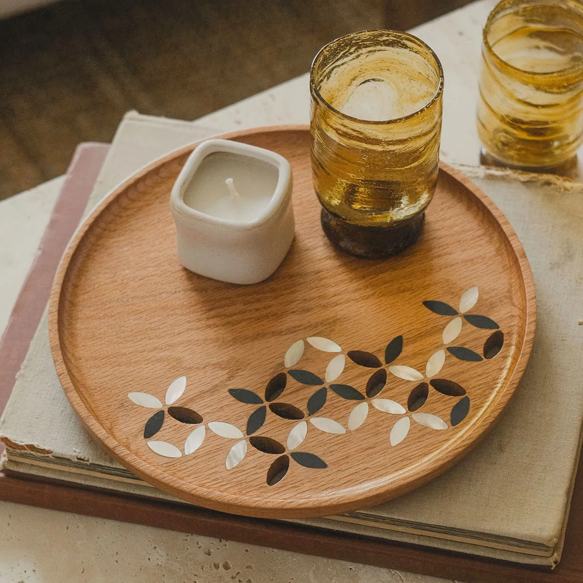 Quadra Tray 02 - Oak And Ebony Wood 2