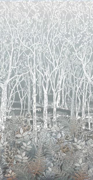 Osborne & Little Wallpaper-Mansfield Park Collection-Sylvania-Grey(W7457-02) 0