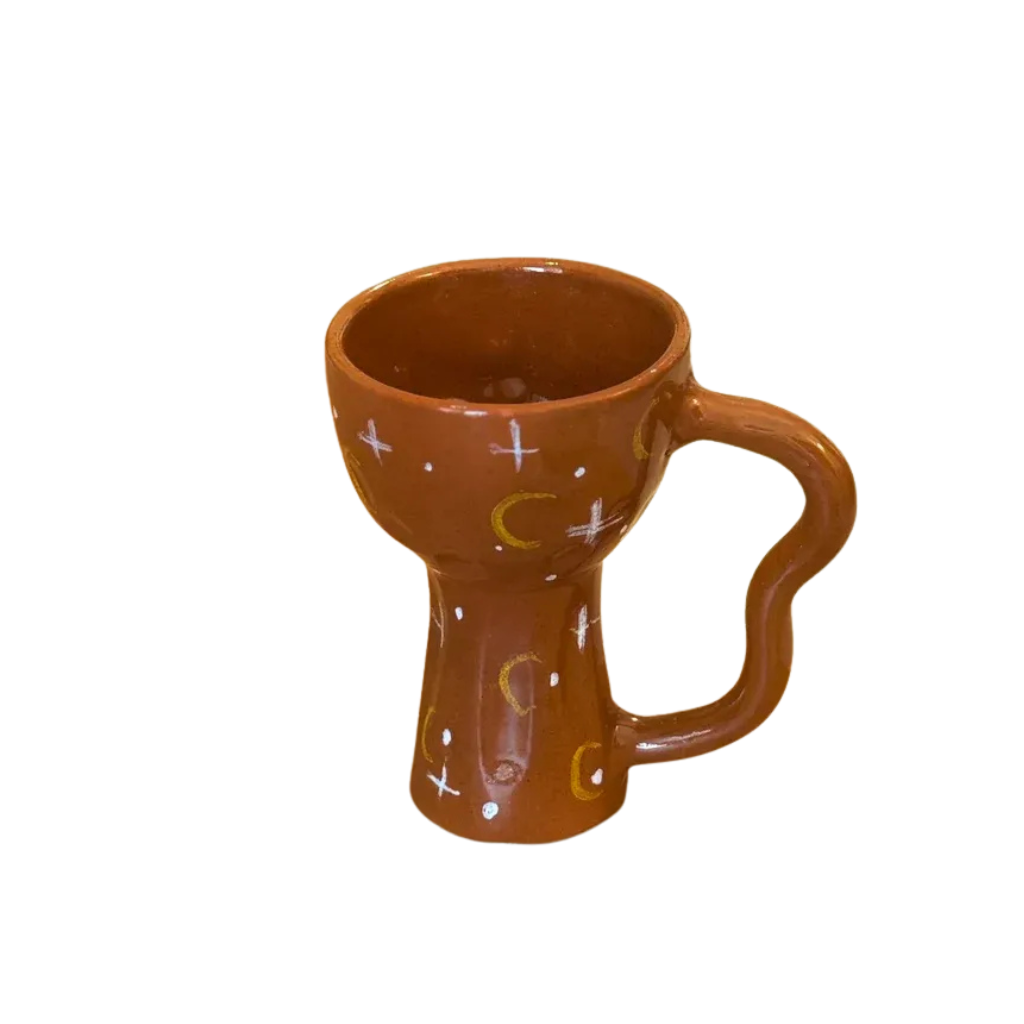 Moon and Sun Pottery Mug 0
