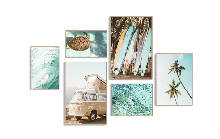 Beach artworks (Set of 6 Prints) 0