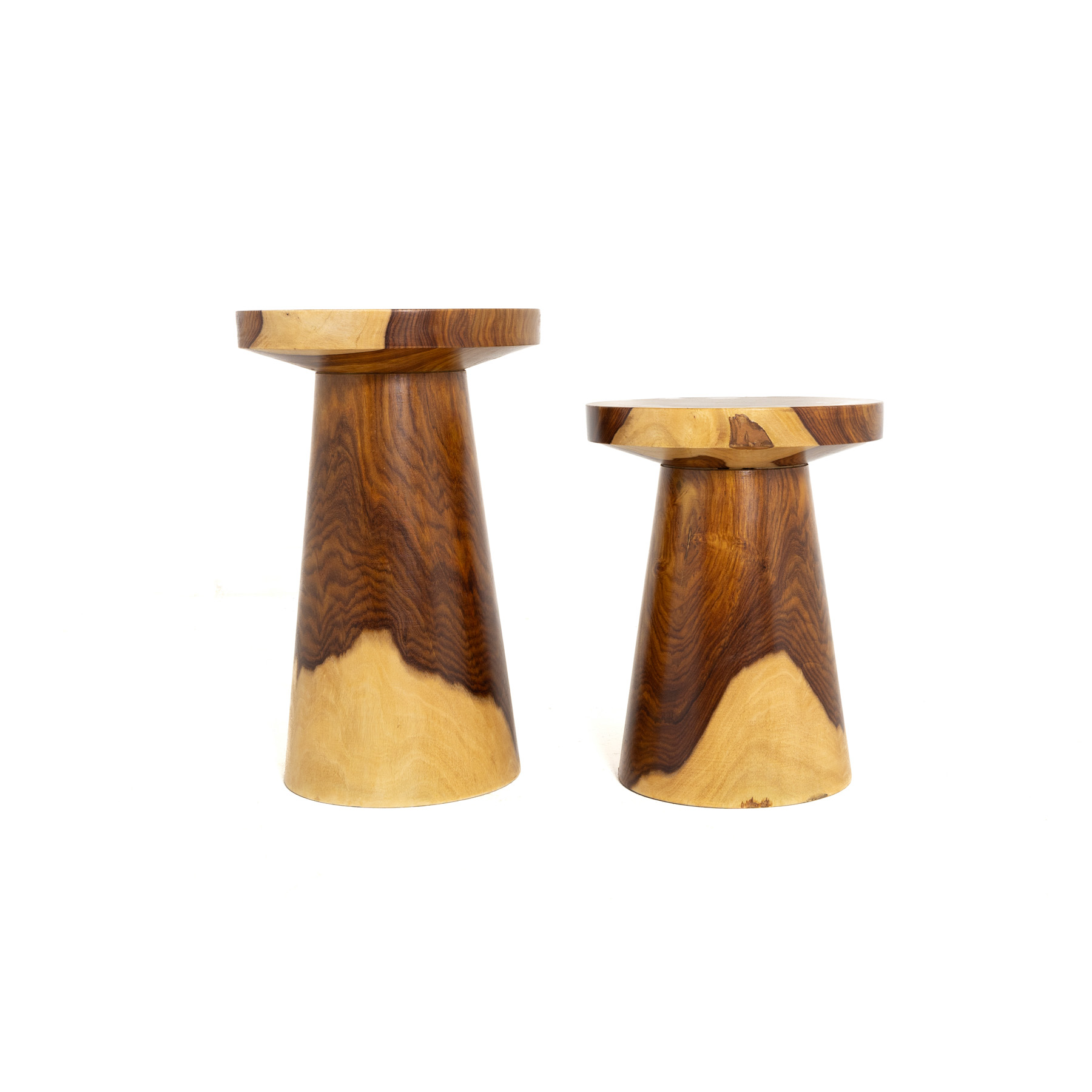 Natural Wood Outdoor Side Table Set – Rustic Design for Indoor & Outdoor Spaces 1