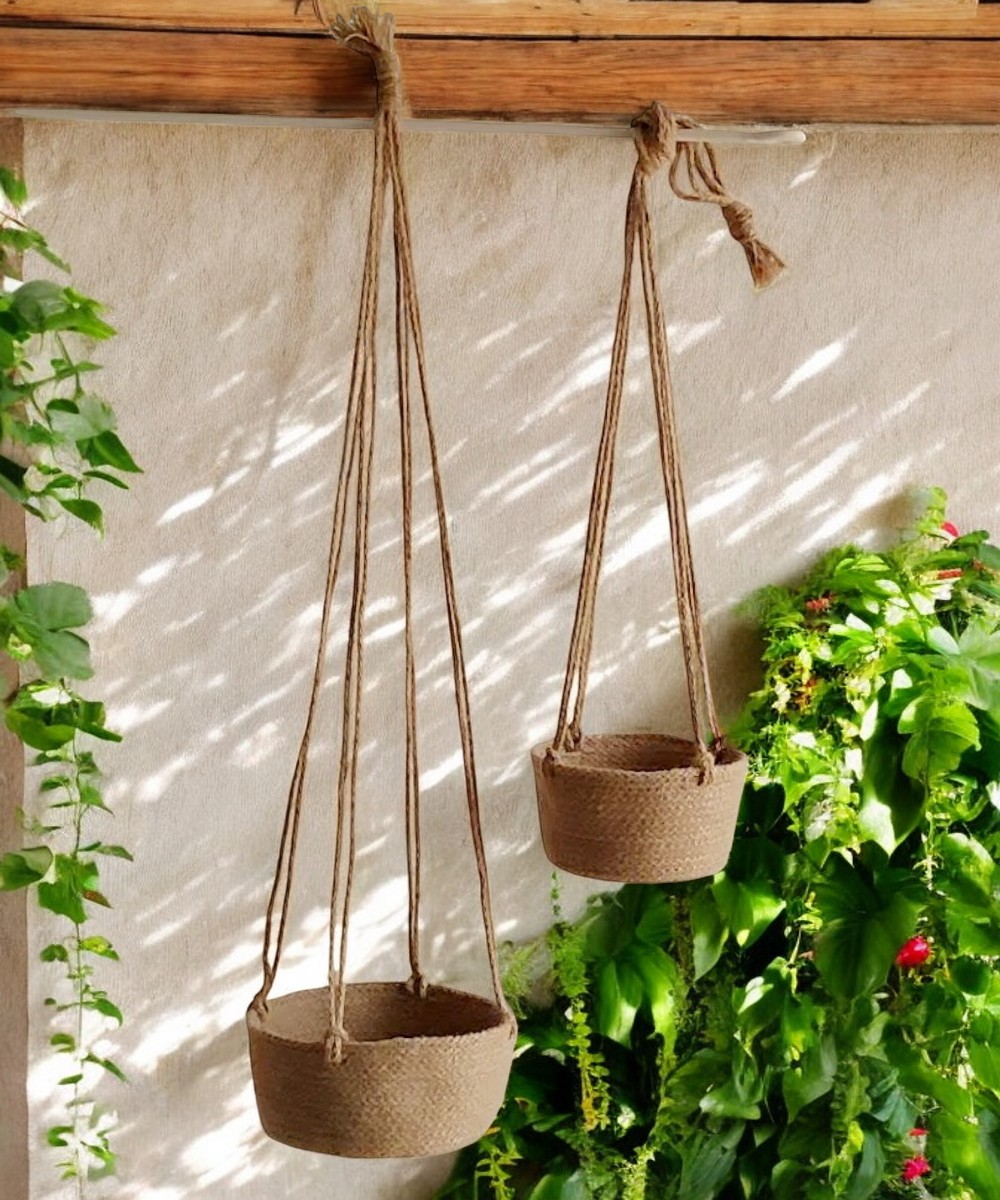 Jute Hanging Plant Pot Basket 0