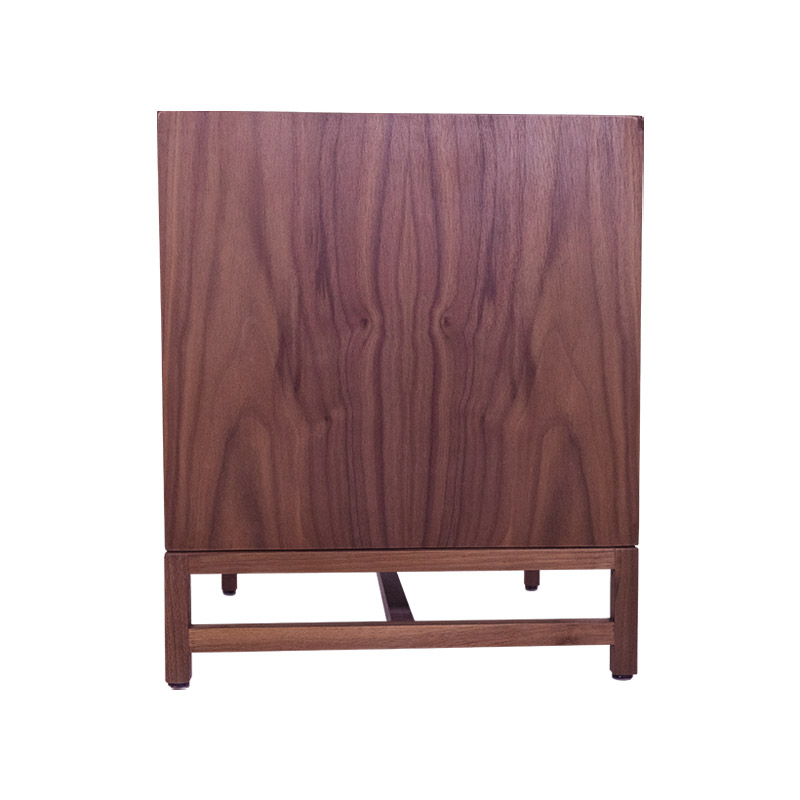 Walnut Bedside Table with Upper Shelf 3