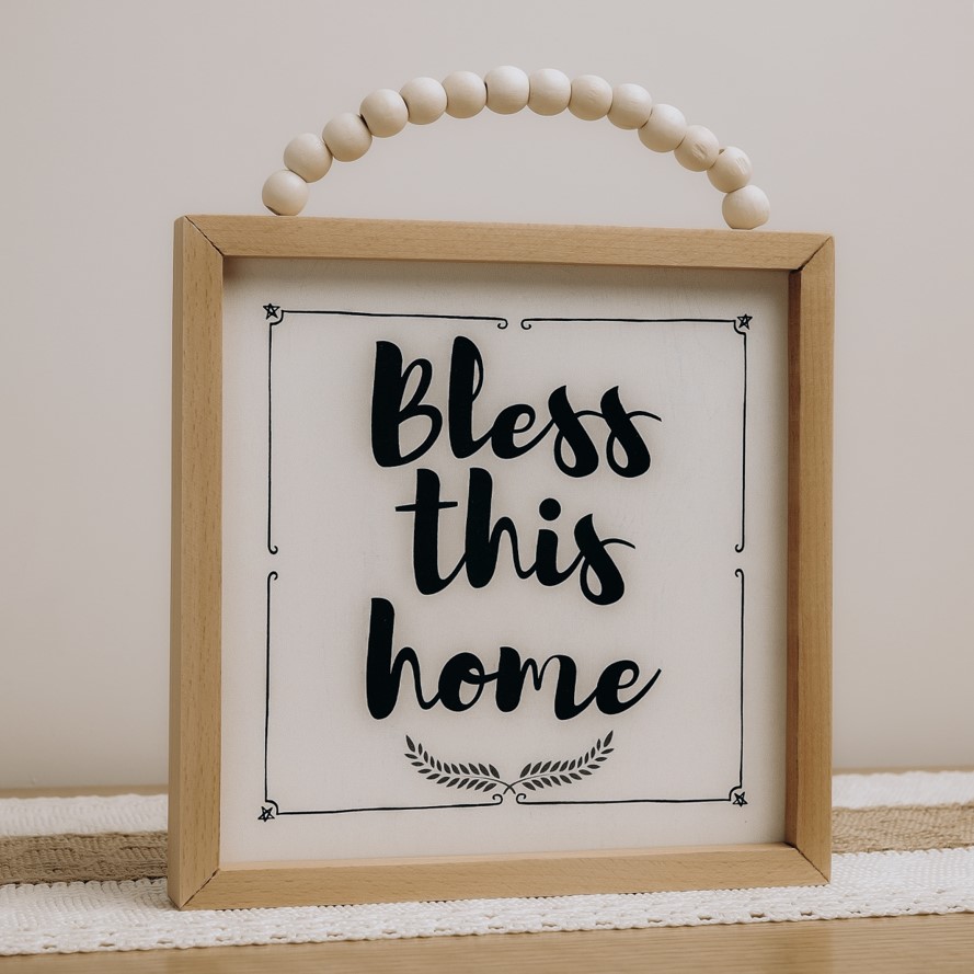 Bless This Home Beaded Frame 0