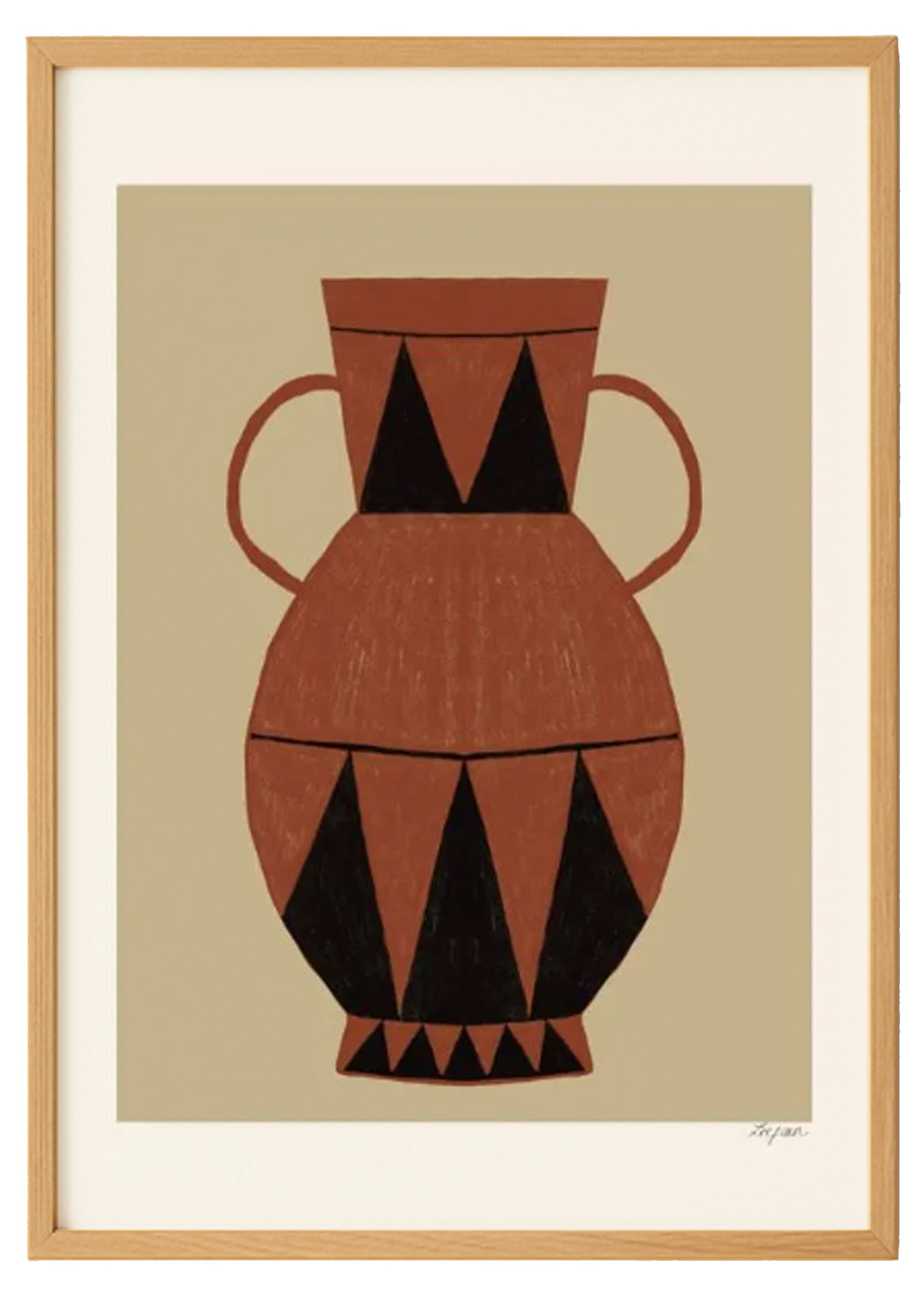 تصميم فازة بلون التيراكوتا والأسود – ديكور جداري بأسلوب ياباندي 0