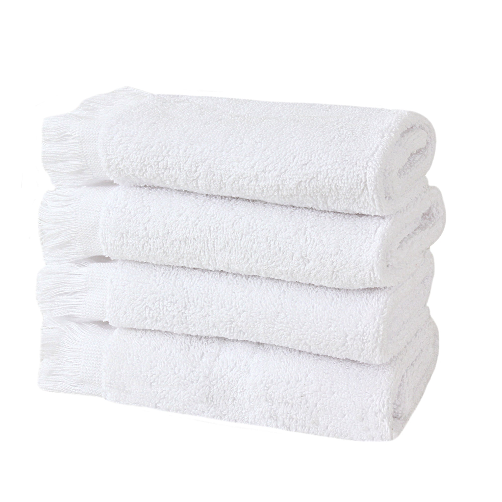 Frost White Fringe Guest Towel Set 0