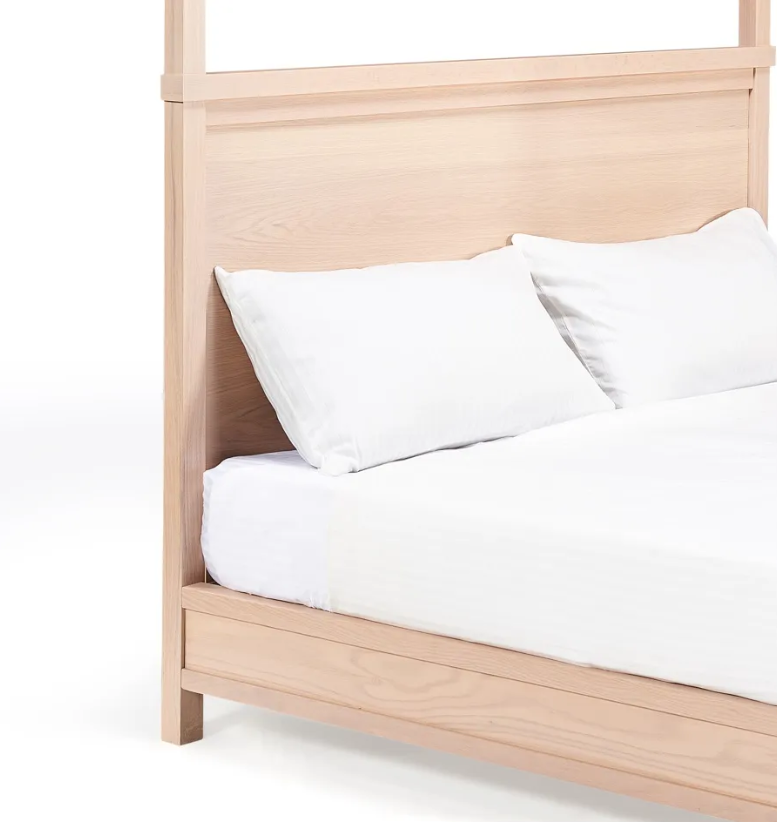 Lea Canopy Bed Beech Wood 1
