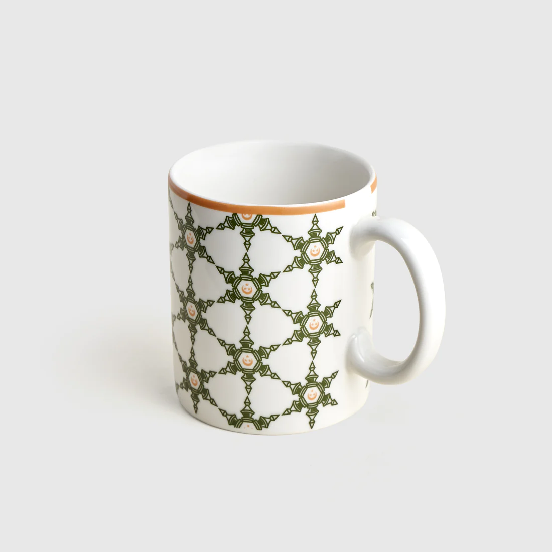 Afandina Porcelain Mug Brown & Green 1