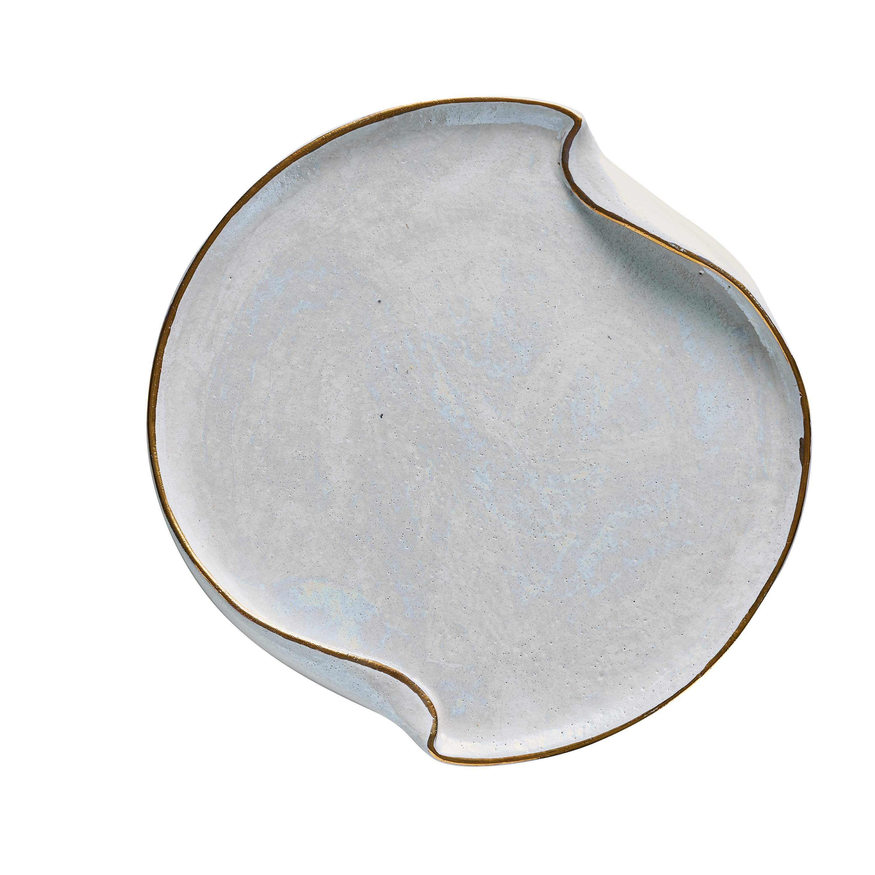 Gi Designs Wave Main Plate White * Gold 28cm 0