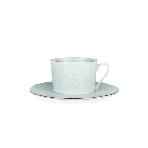 Tunisie Martello Coffee Cup & Saucer - Gold Rim, 120ml 0