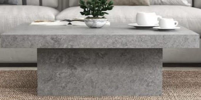 Concrete Square Coffee Table 0