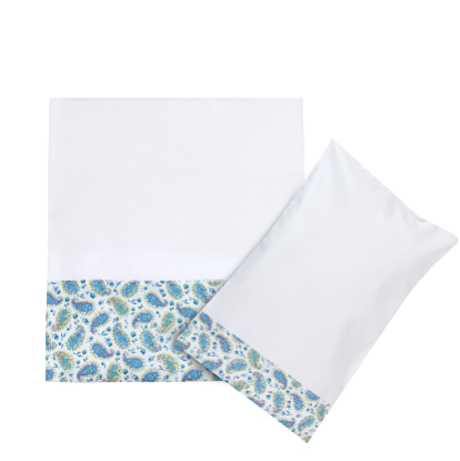 Blue Mini Paisley Baby Sheet Set