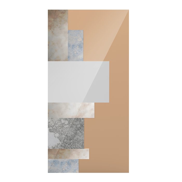 Sand Wall Mirror With Mixed Finishes 0