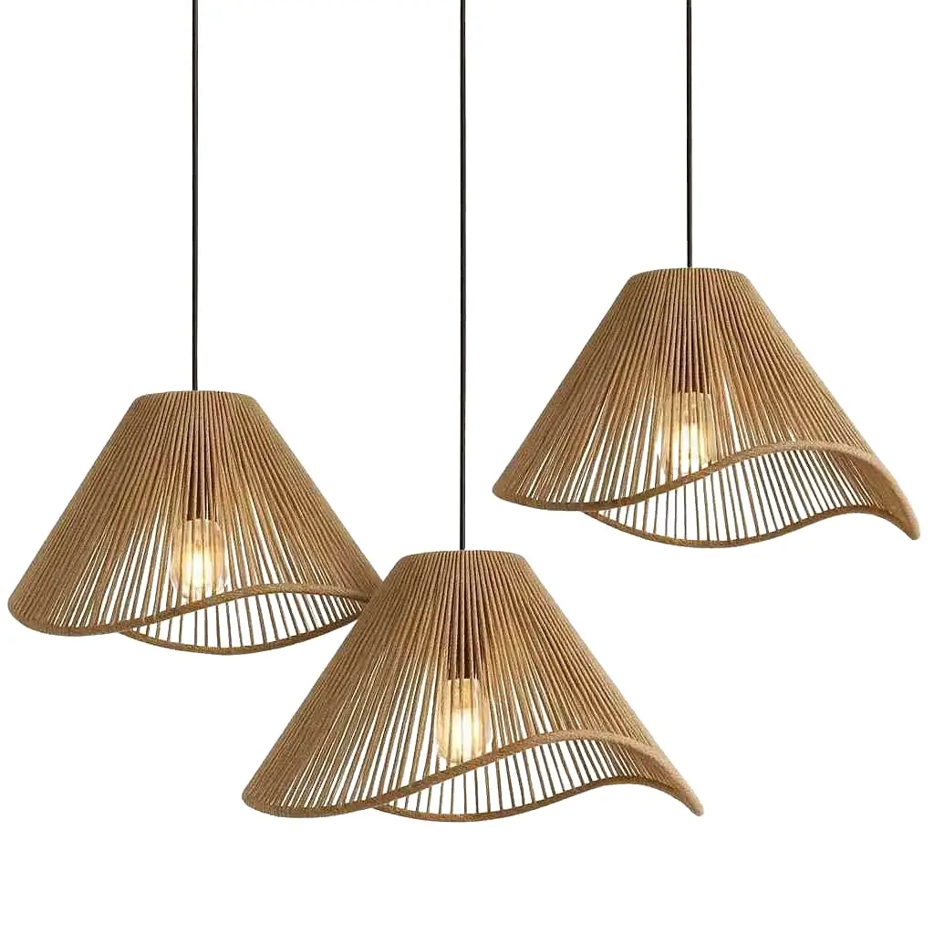 Burlap Ceiling Lamp Set - ARK17