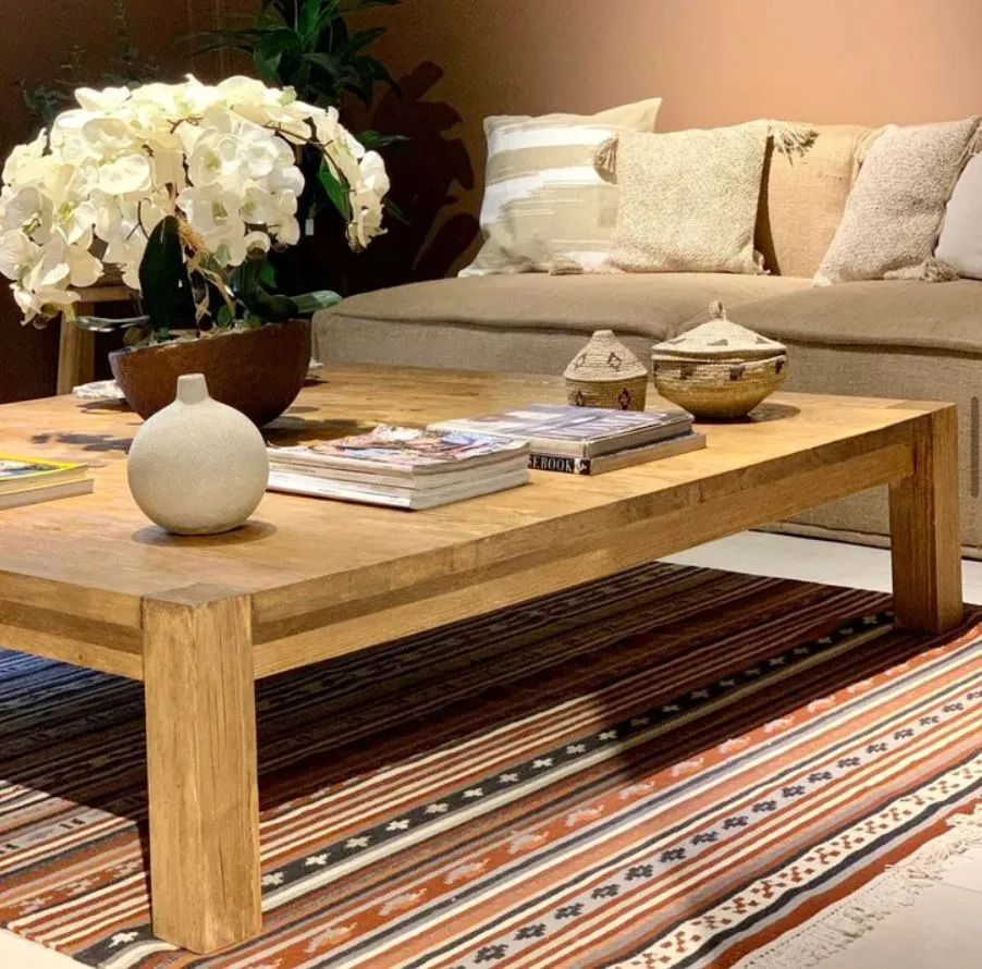 Reclaimed Coffee Table With Sturdy Beech Pine Wood - Square 3