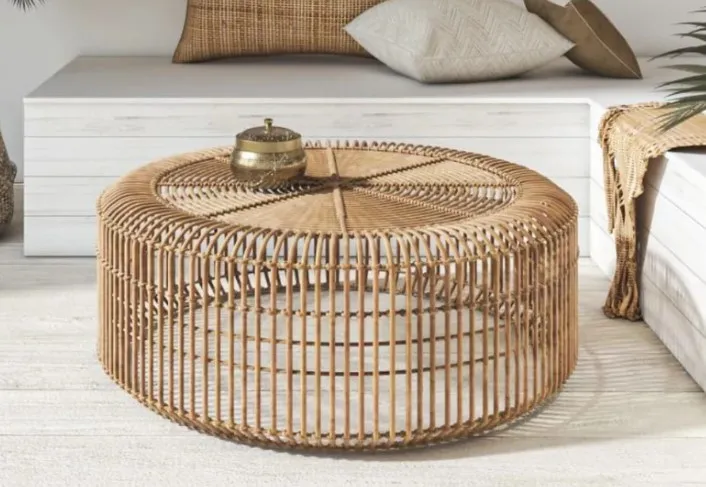 Acacia And Bamboo Round Coffee Table 1