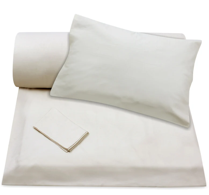 Plain Off-White Duvet Cover + Pillowcases (350 TC) 0