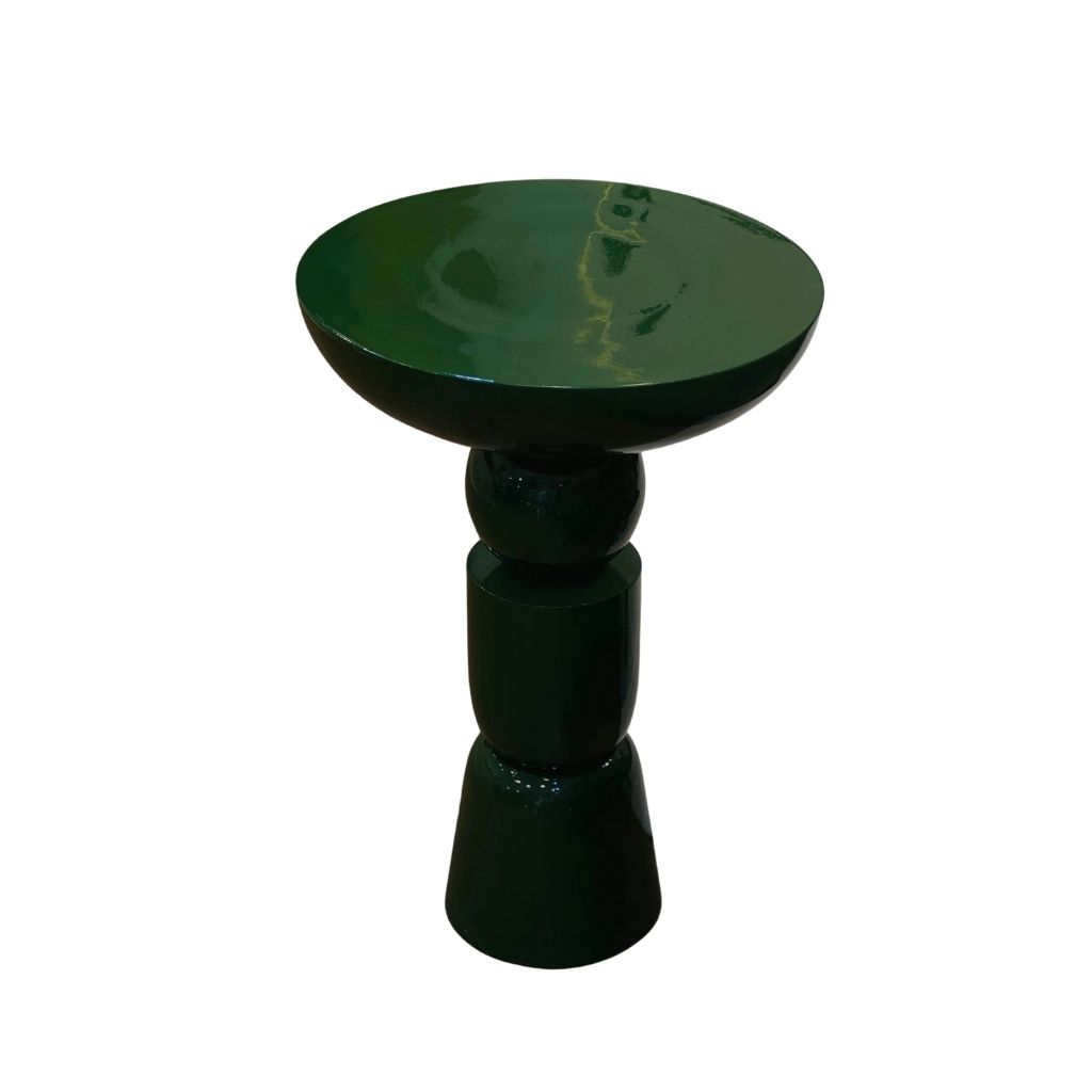 The Parma Side Table – Glossy Beech Wood Sculptural Accent 0