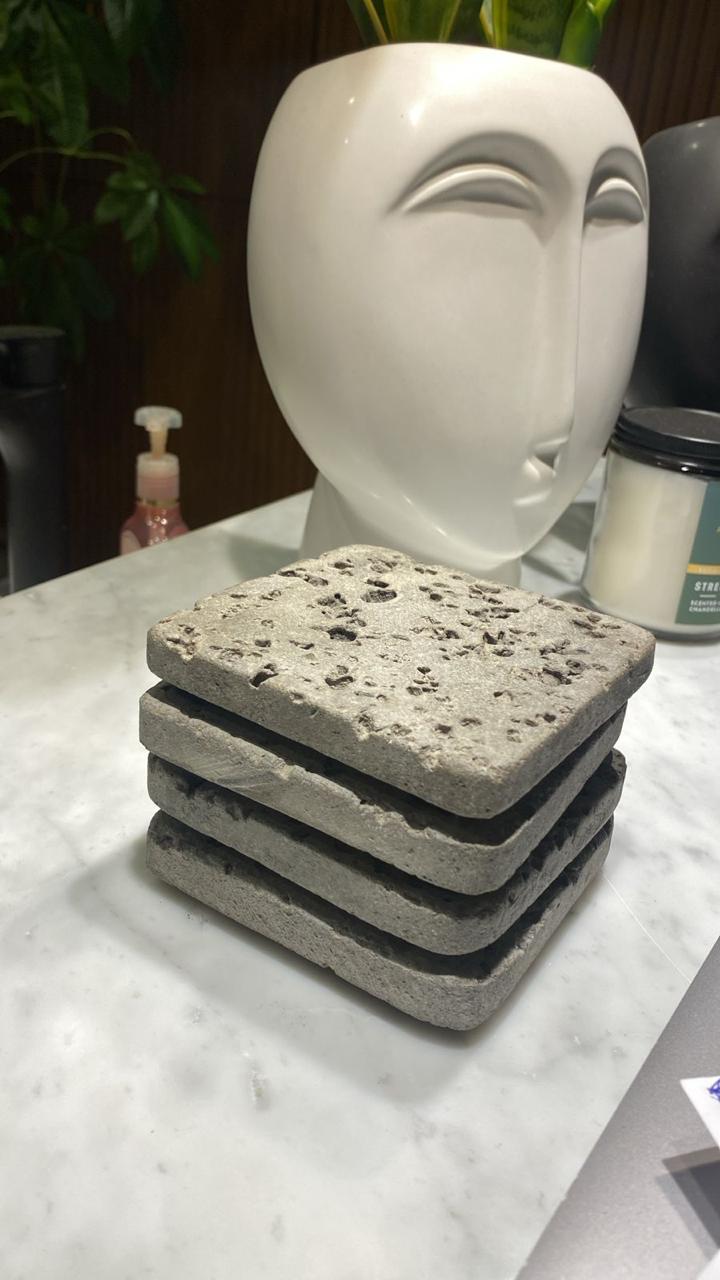 Indoor/Outdoor Concrete Volcanic Coaster 0