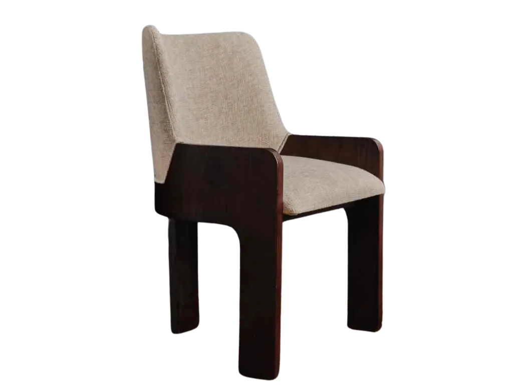 Belt Chair - Upholstered With Beech Veneer Legs 0