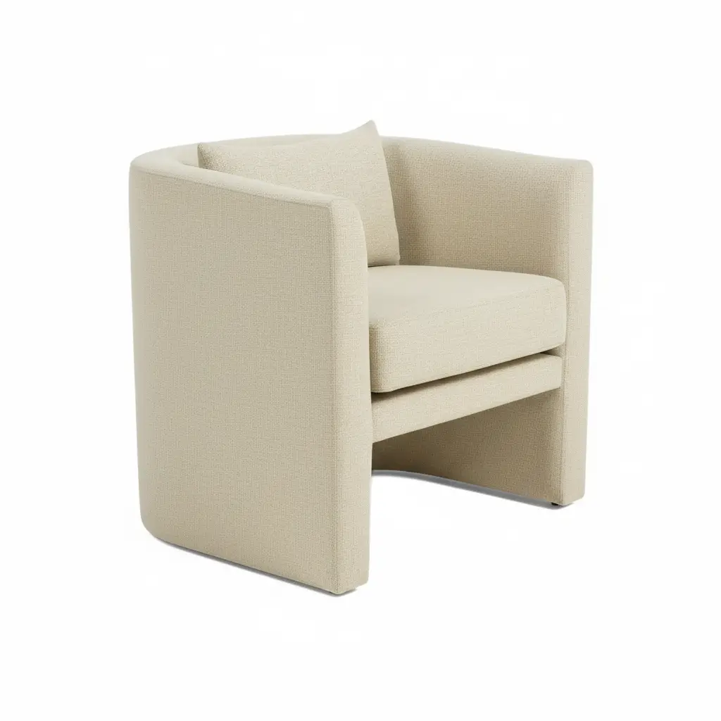 Barrel Upholstered Armchair 1