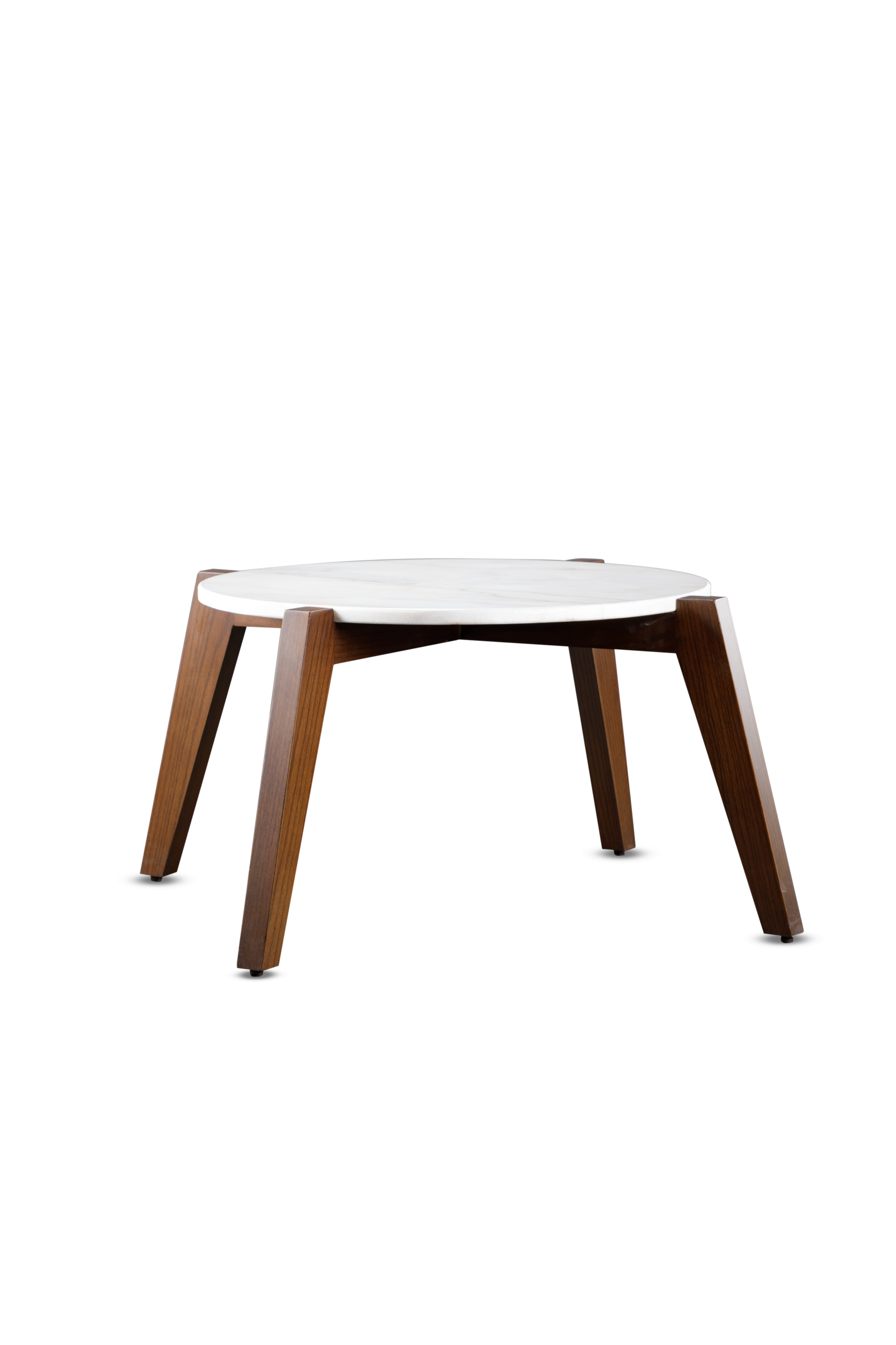 Circle Coffee Table Set of 3- Marble & Oak Wood 3