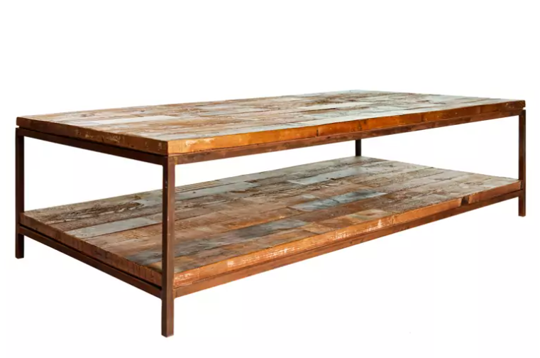 Two Level Reclaimed Coffee Table - Rectangle Design 0