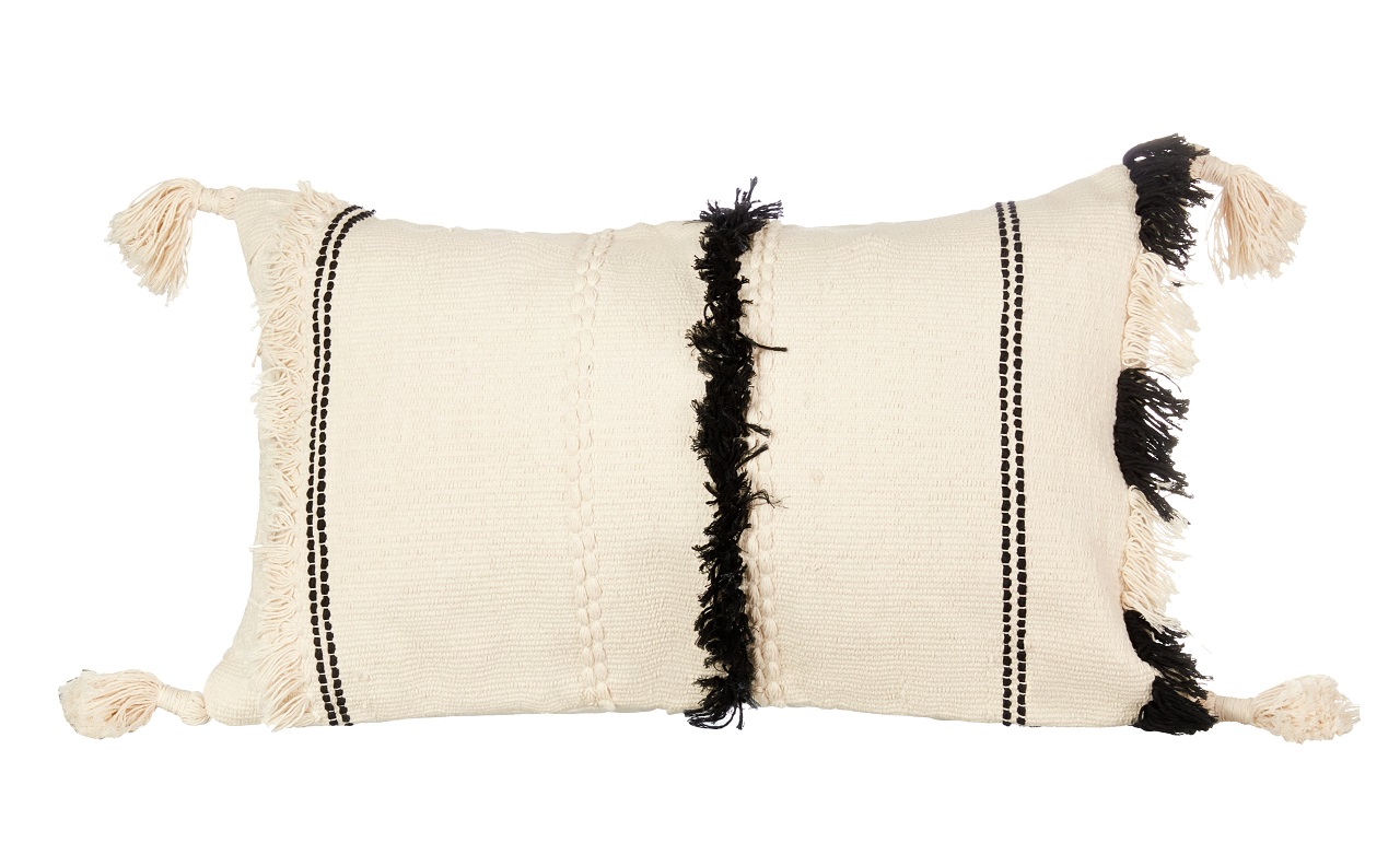 Black and white Tufted Cushion 0