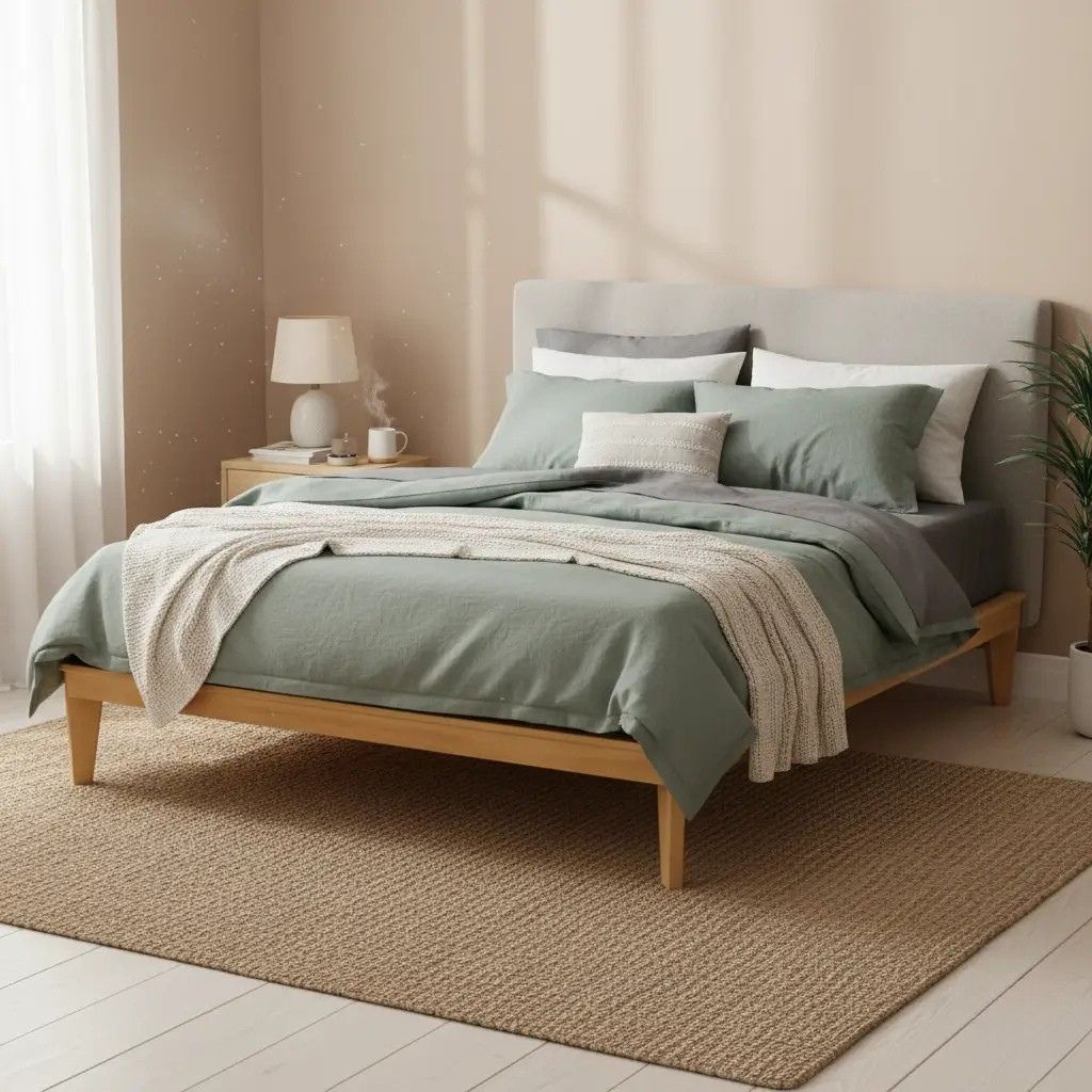 Kye Beech Wood Bed Base With Sleek Legs 5
