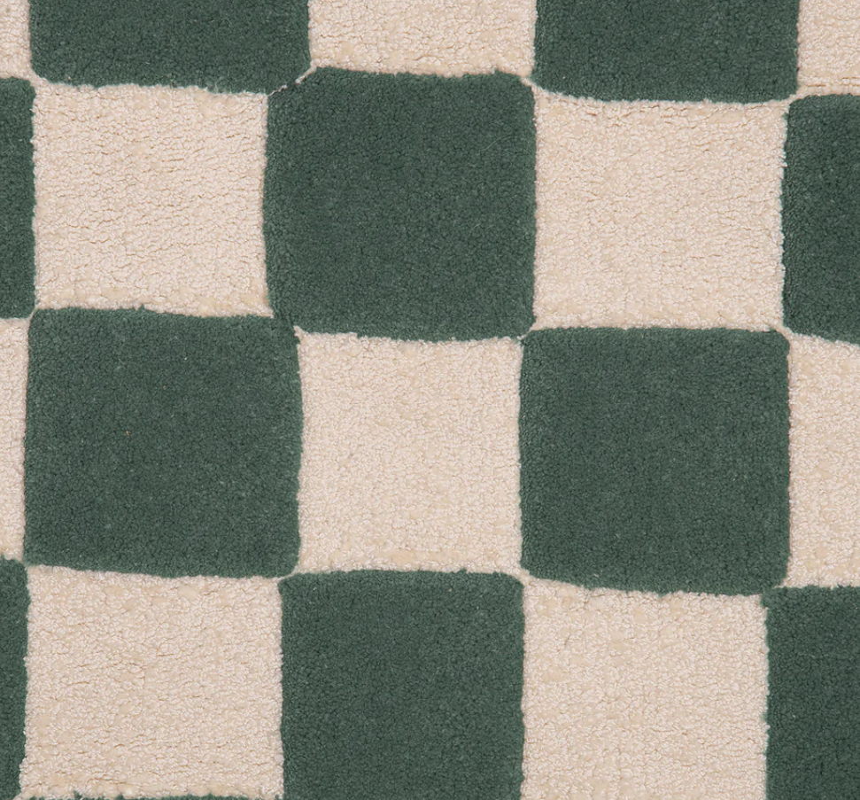 Andy Teal & White Tufted Rug 1