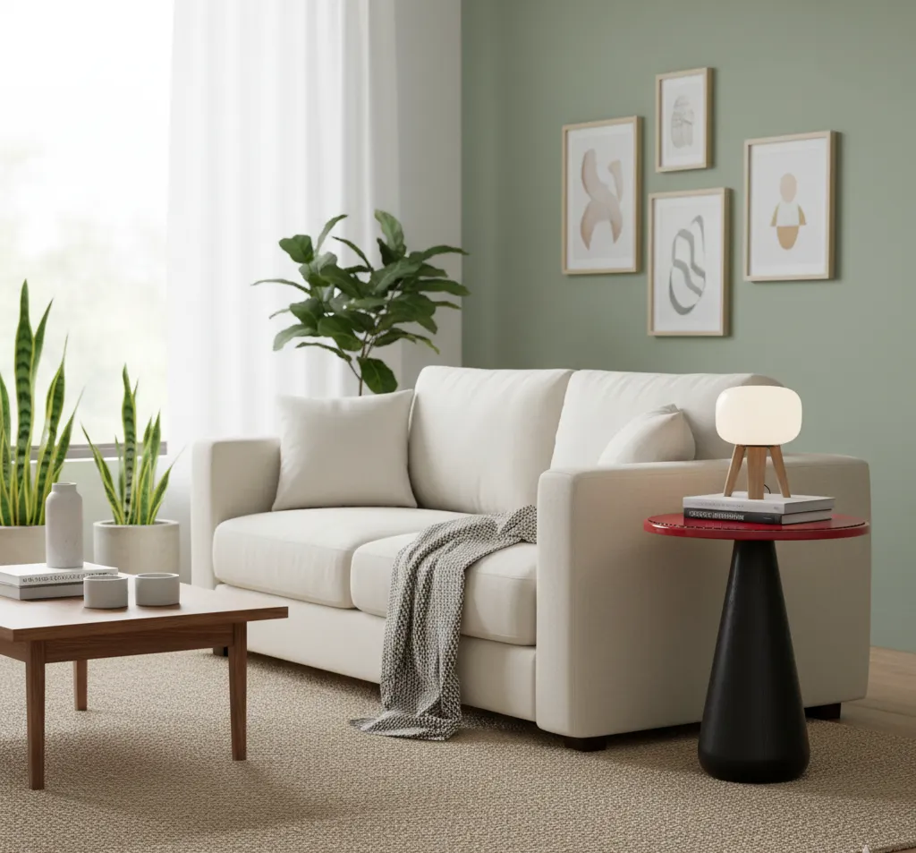 Bascota Side Table - Sculptural Oak & Beech Wood Design 2