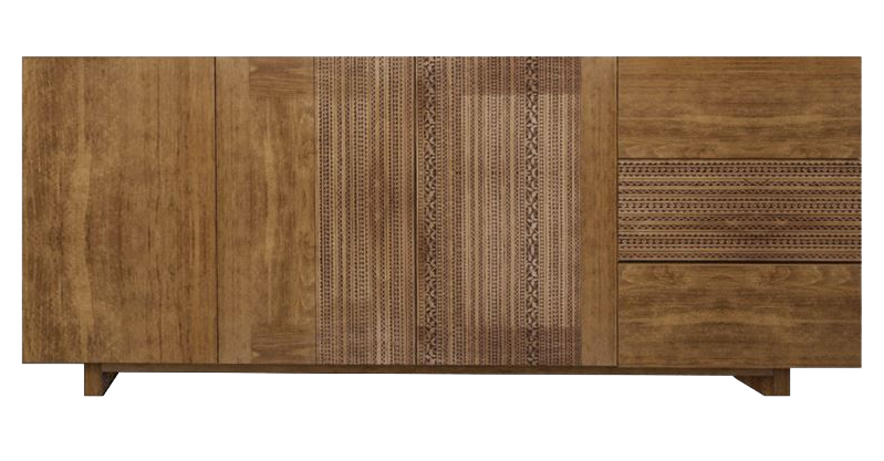 Carved Wooden Buffet - Elegant Design With Multiple Doors 0