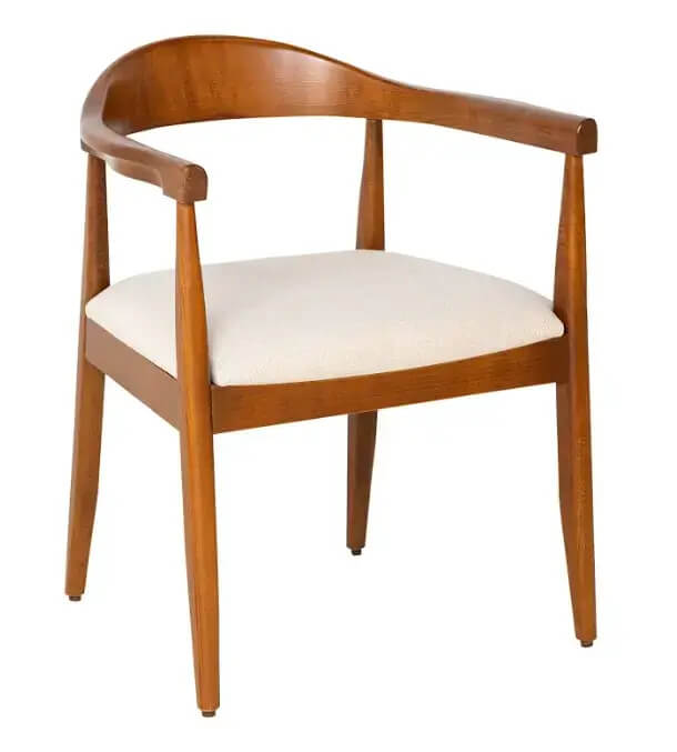 Flow Solid Wooden Dining Chair With Jute Rope Seat 1