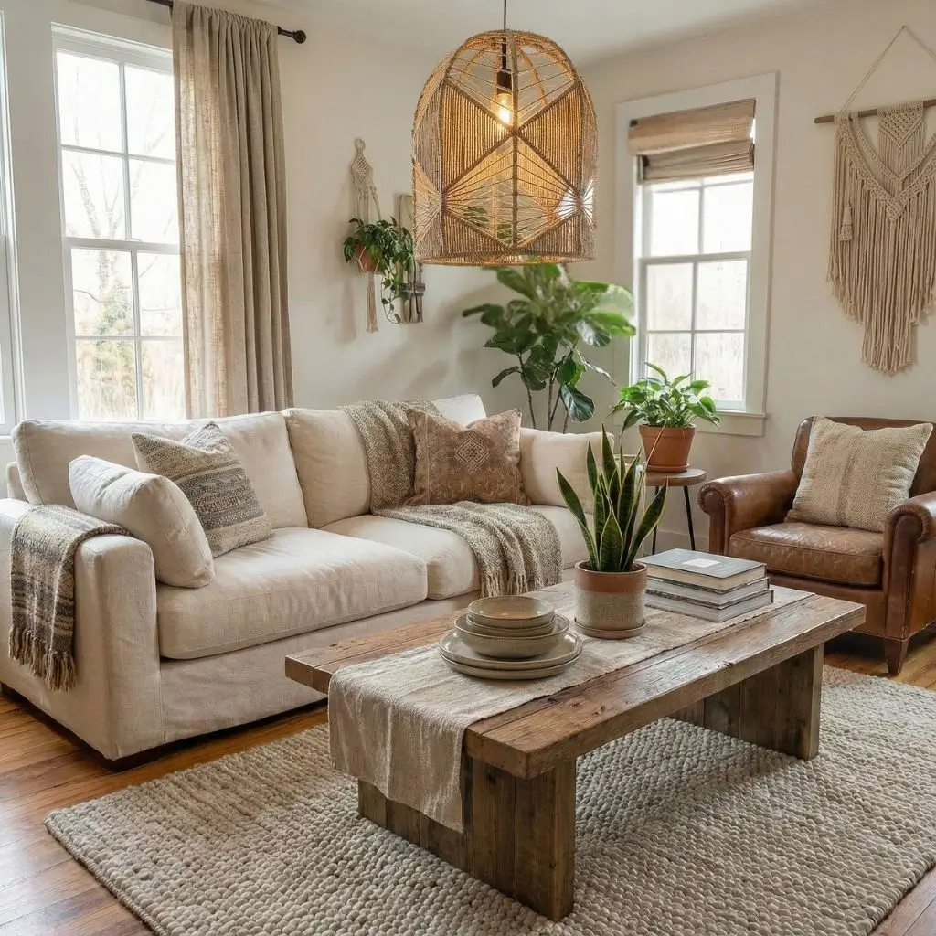 Burlap Ceiling Lamp ARK C1 1