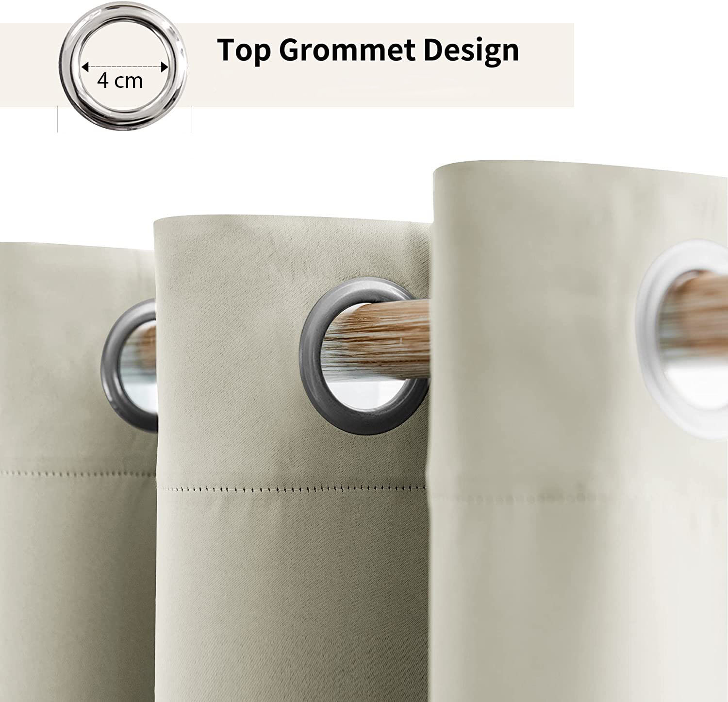 Cartela Thermal Insulated Blackout Room Darkening Grommet Curtains - 1 Panel 2