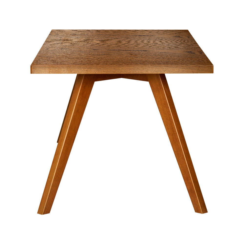 Shelley Oak Wood Dining Table With Angled Legs 1