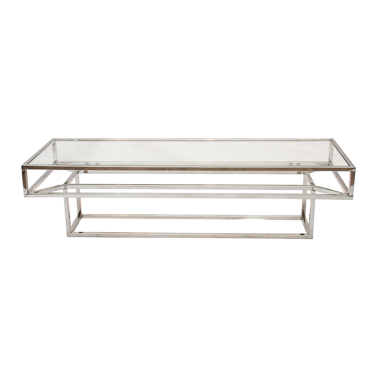 Wireframe Coffee Table - Steel Frame - Glass Top 0