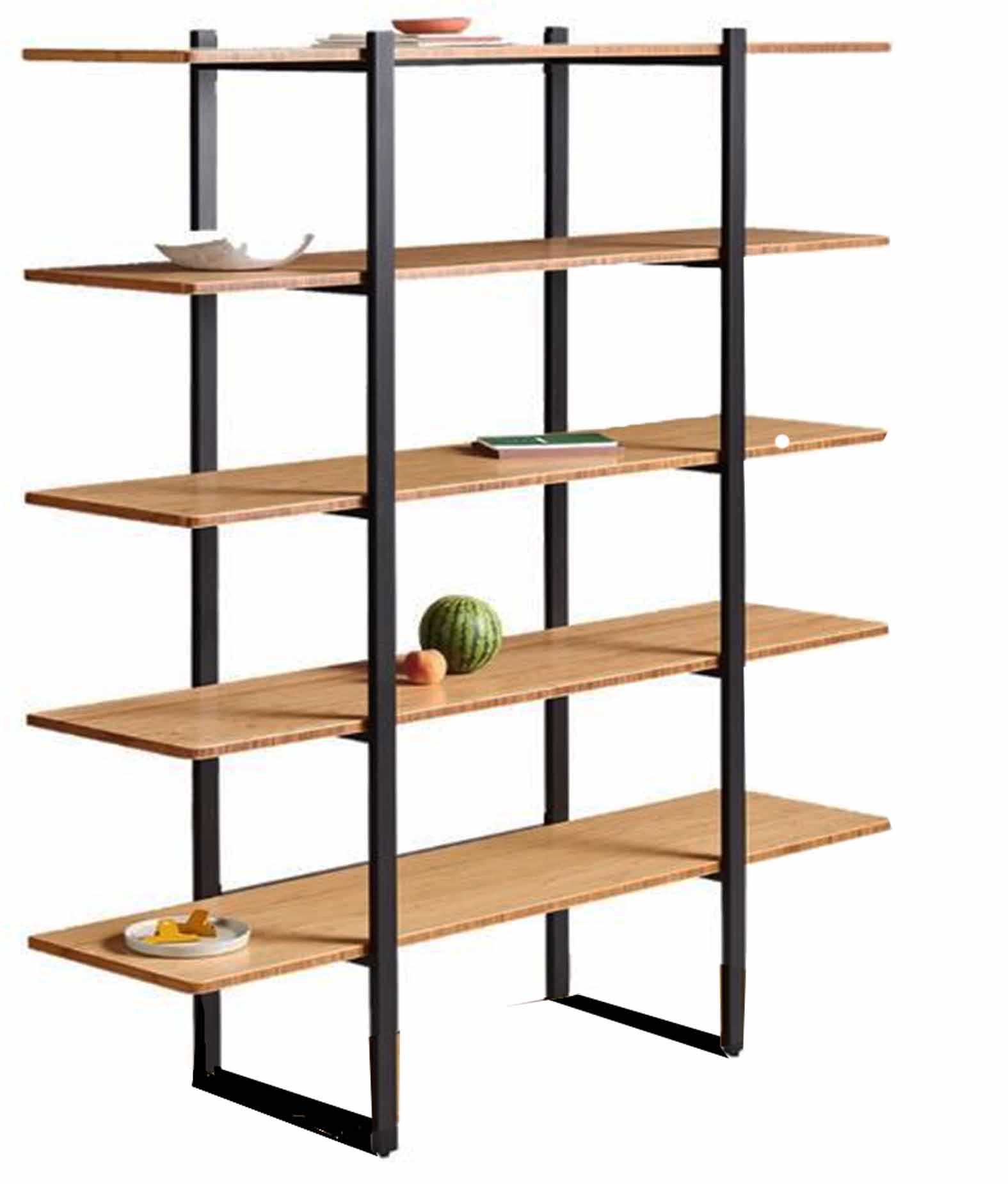 Shelving Unit with Metal Bars 0