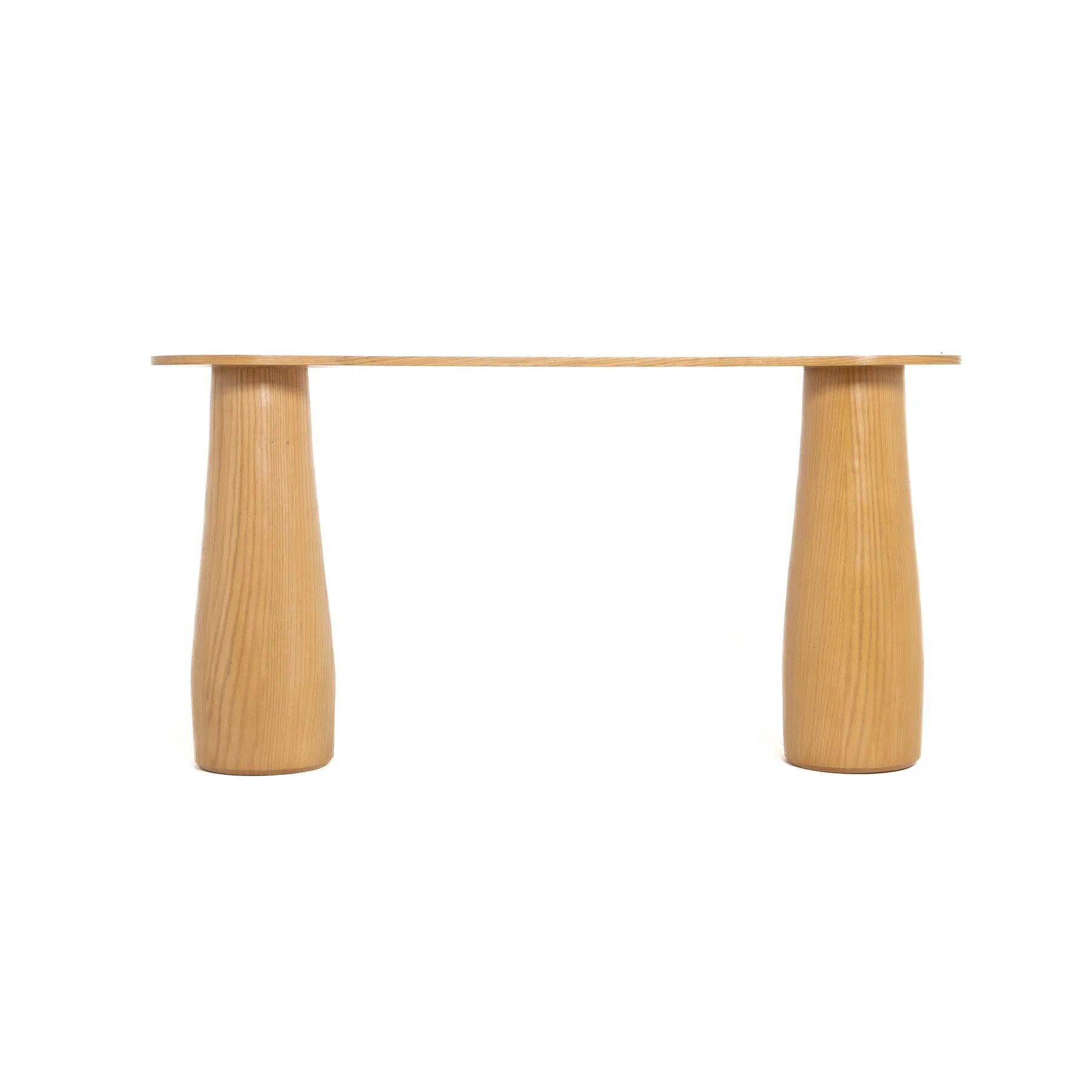 Robbie Organic Console – Natural Oak Base & Breccia Daino Marble Top 0