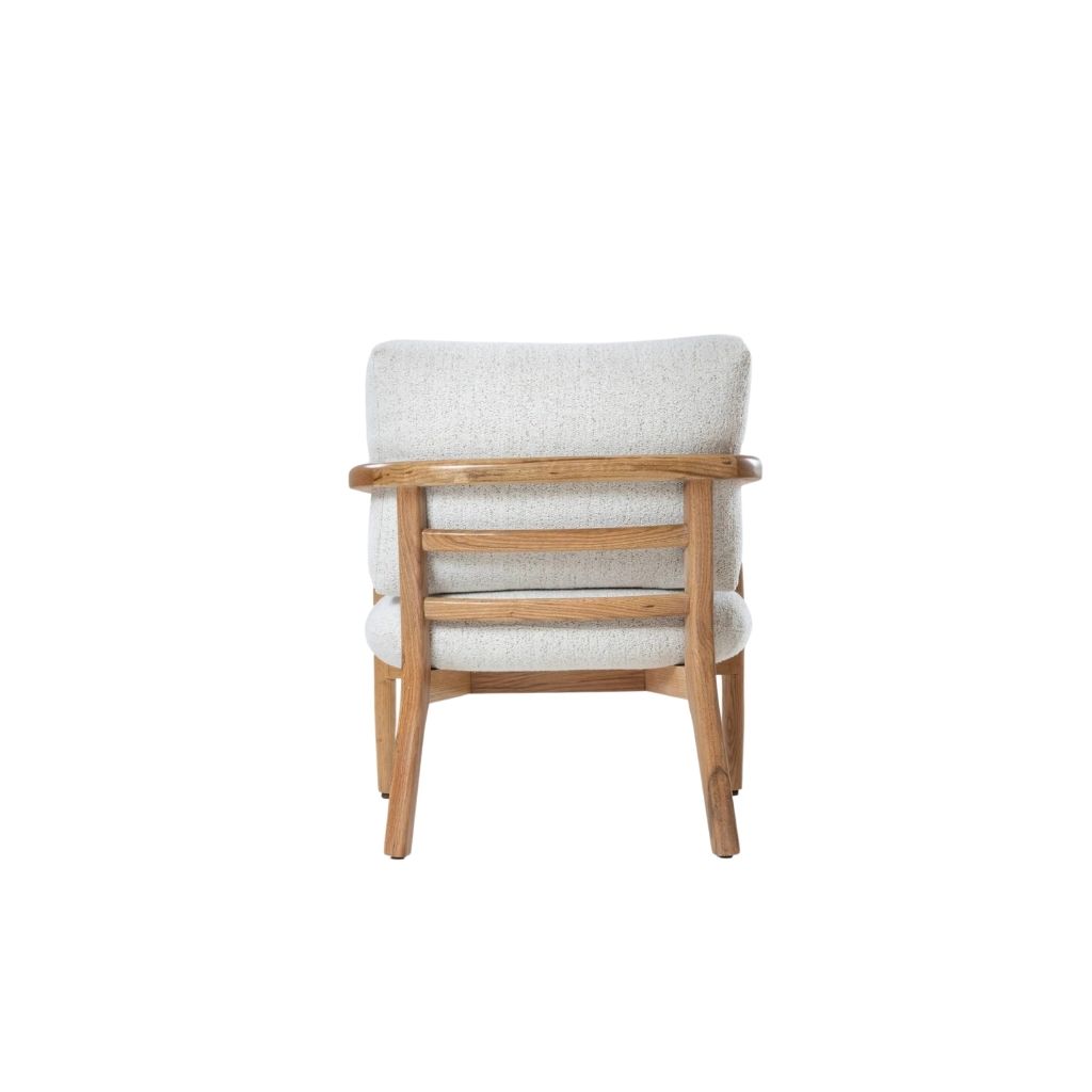 Haven Lounge Chair With Oak Wood Frame & Upholstered Body 1