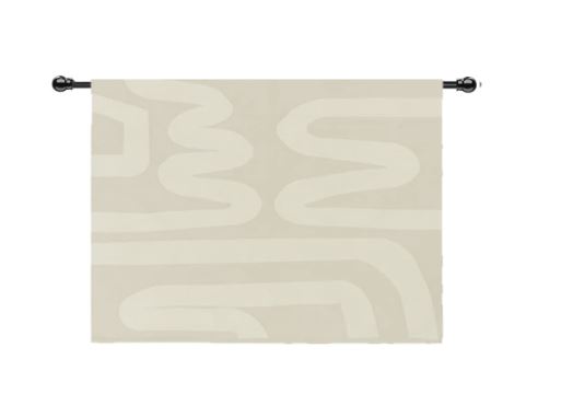 Cotton kilim Headboard With Black Rod 0