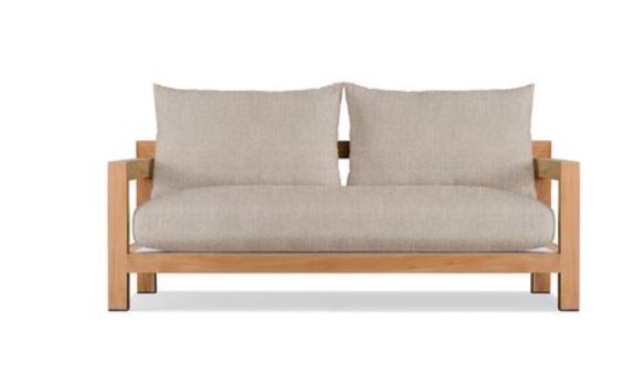Terra Outdoor Sofa With Wooden Frame 0